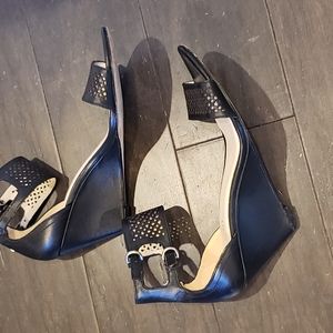 Coach ankle strap wedge sandals